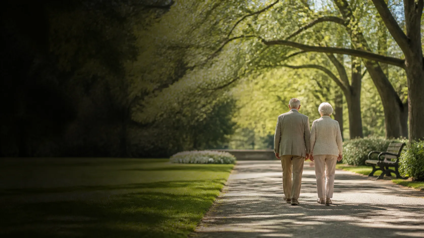 Older adults gathered together in a bright community space